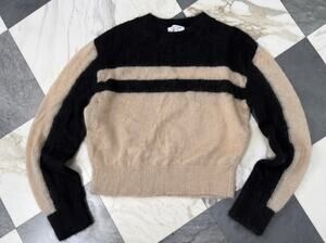 Other Stories Black & Beige Colorblock Mohair Blend Sweater Women’s S
